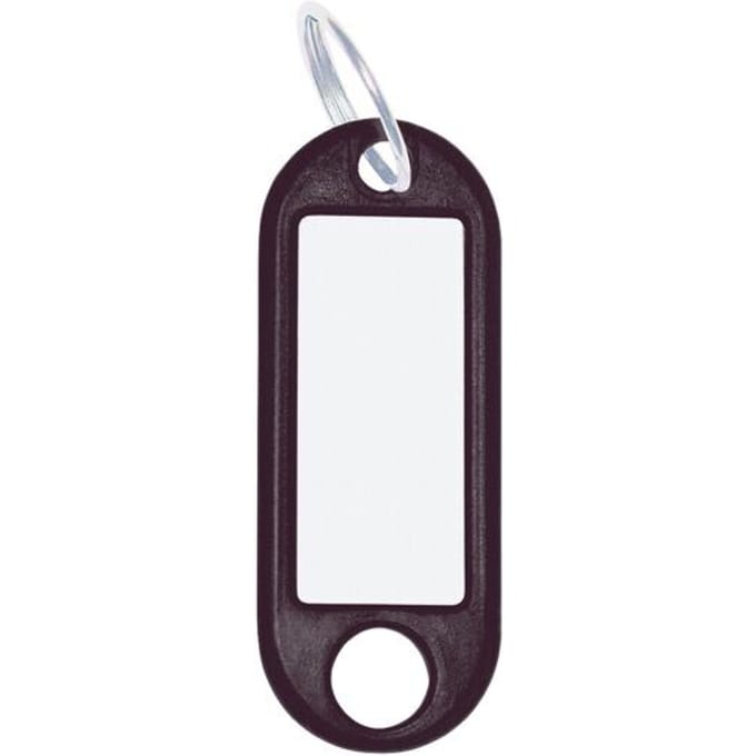 WEDO Sleutelhanger met ring, diameter: 18 mm, zwart