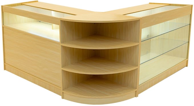 Demeter led winkeltoonbank k1200 b1200 lm60 - esdoorn - 90cm