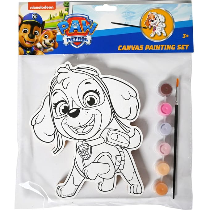 Canvas Schilderen PAW Patrol - Skye - incl Penseel en 6 kleuren verf