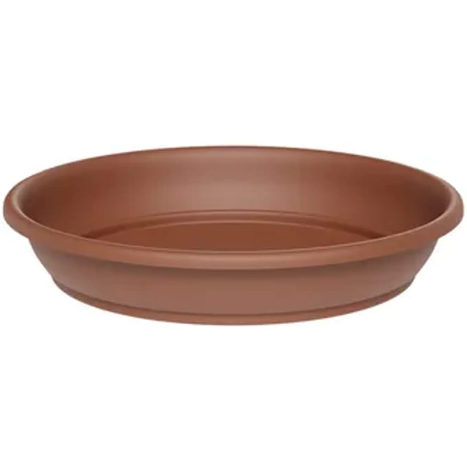 Plantenschotel Basic - Kunststof - Bruin - 20x20cm