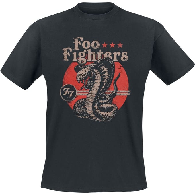 Foo Fighters T-shirt - Snake - S tot XXL - voor Mannen - zwart