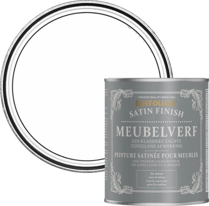 Rust-Oleum Wit Meubelverf Zijdeglans - Katoen 750ml