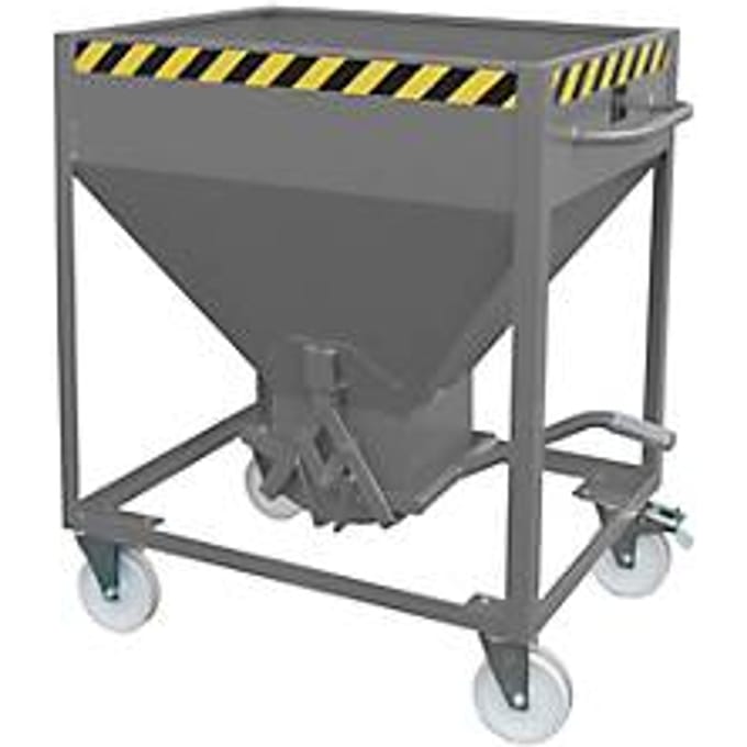 Silocontainer type SR 375, wielen, inhoud 375 liter, grijs RAL 7005