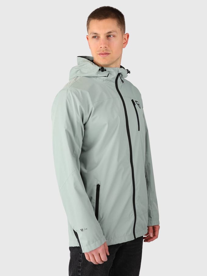 Brunotti - Weylin - Jas Jet Grey - Heren - Softshell Regenjas - 10K Water-afstotend - 8K Ademend - M