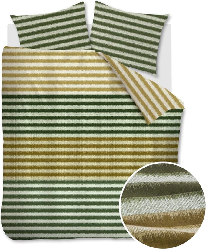 Beddinghouse Misha Dekbedovertrek - Groen - 260 x 200/220 cm + 2x 60 x 70 cm