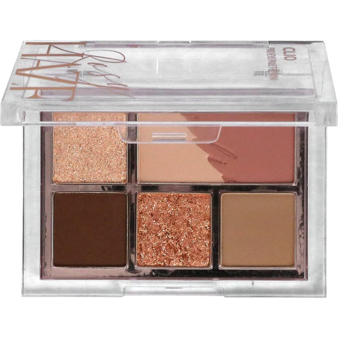 Clio, Pro Eye Palette Mini, 02 Rosy Haze, 1 mini palette gray