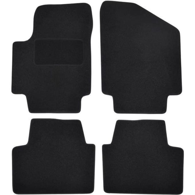Tapis de sol - Dongfeng - Seres 3 - Velours noir - 4 pièces - Antidérapant et imperméable