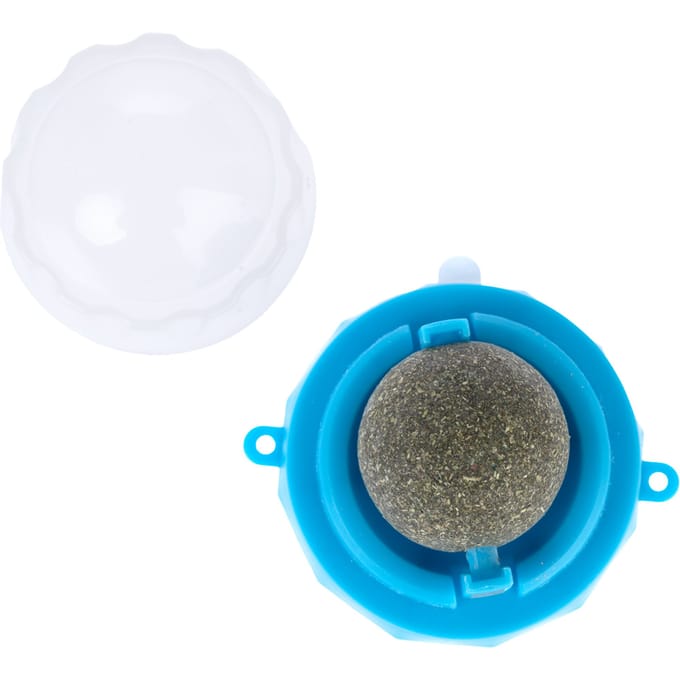 Zooplus Basics kattenkruidbal met zelfklevend - 5 x 5 x 4 cm, blauwe kat