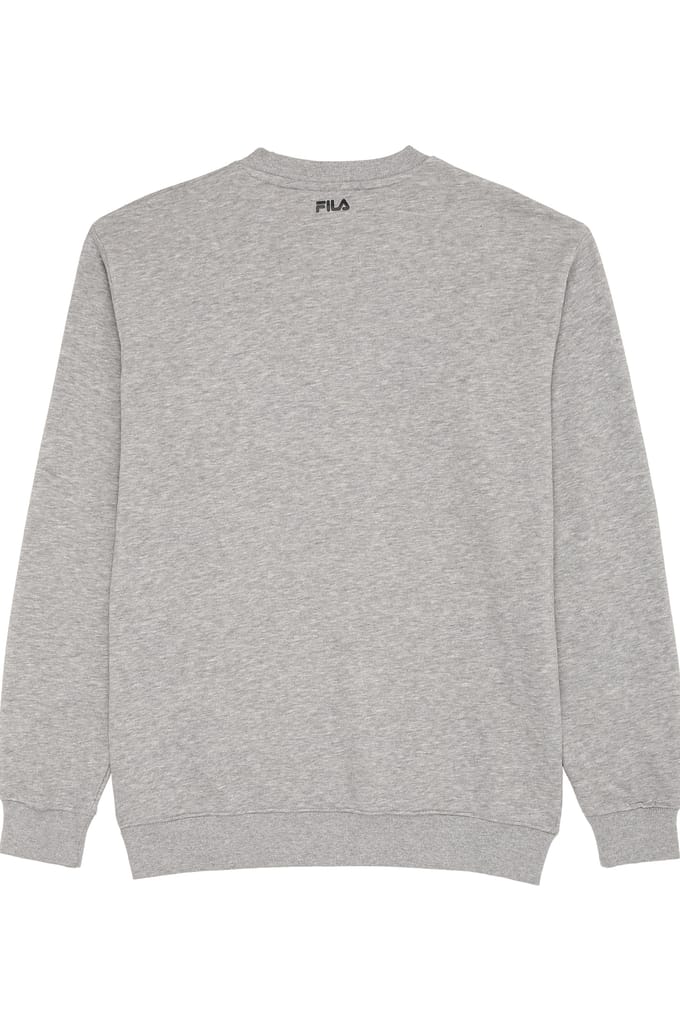 FILA Silon Crew Sweat Medium Grey Melange Größe: M | Pullover Outlet | Herren | Grau