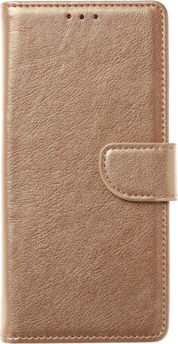 Ntech Geschikt voor Samsung Galaxy M21 Book Case - Goud