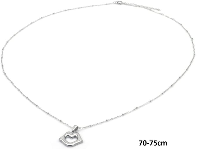 Ketting Lippen – RVS – 75cm