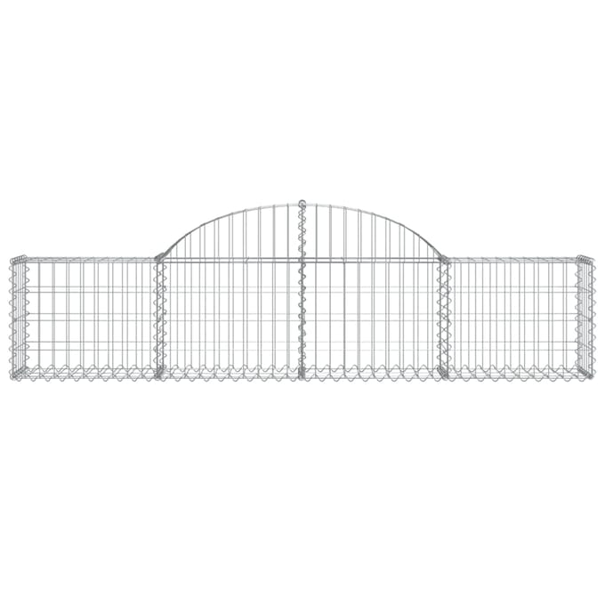 vidaXL - Schanskorven - 7 - st - gewelfd - 200x30x40/60 - cm - gegalvaniseerd - ijzer