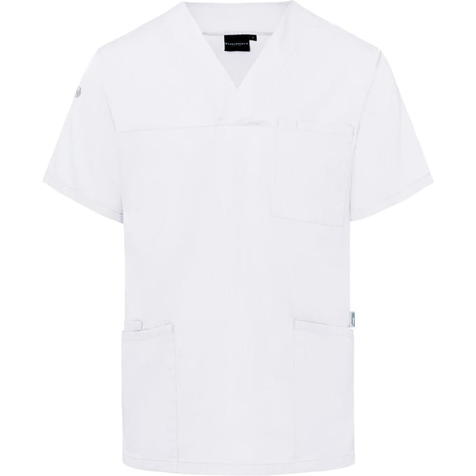 Karlowsky Heren Essential Werk tuniek met korte mouwen (Wit)