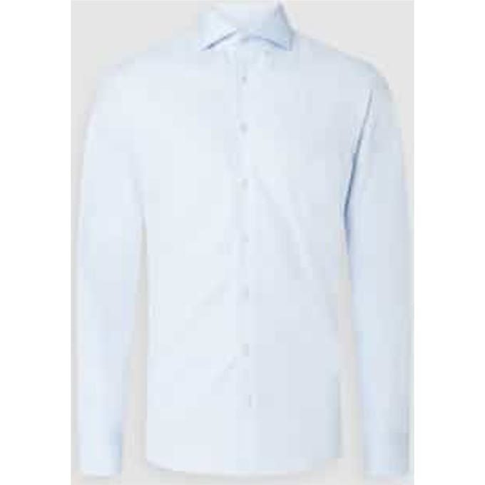 Zakelijk regular fit overhemd van twill