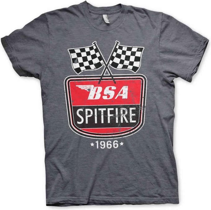 BSA Heren Tshirt -L- Spitfire 1966 Grijs