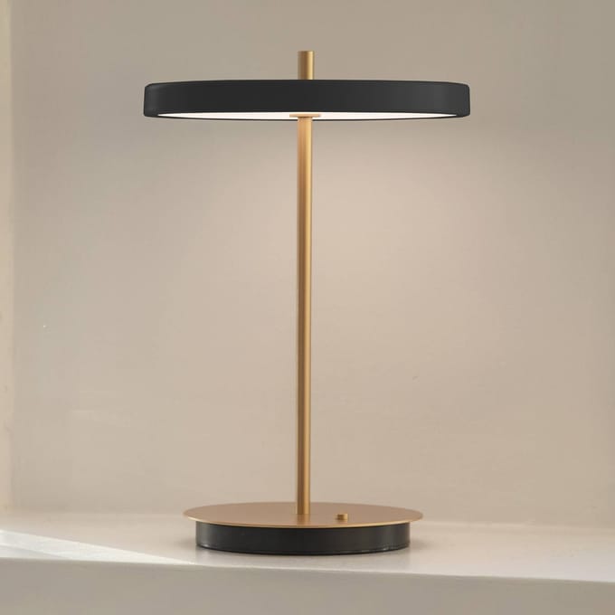 UMAGE LED tafellamp Asteria Move zwart/messing 31 cm
