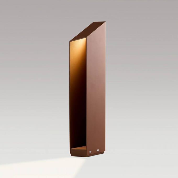 MARSET LED sokkellamp Domus hoogte 55 cm roestkleurig aluminium