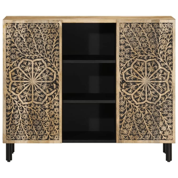 vidaXL - Bijzetkast - 90x33x75 - cm - massief - mangohout