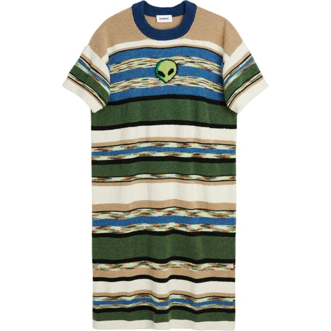 Soulland Alien Dress Multi Dark Größe: S/M | Midikleider Outlet | Unisex