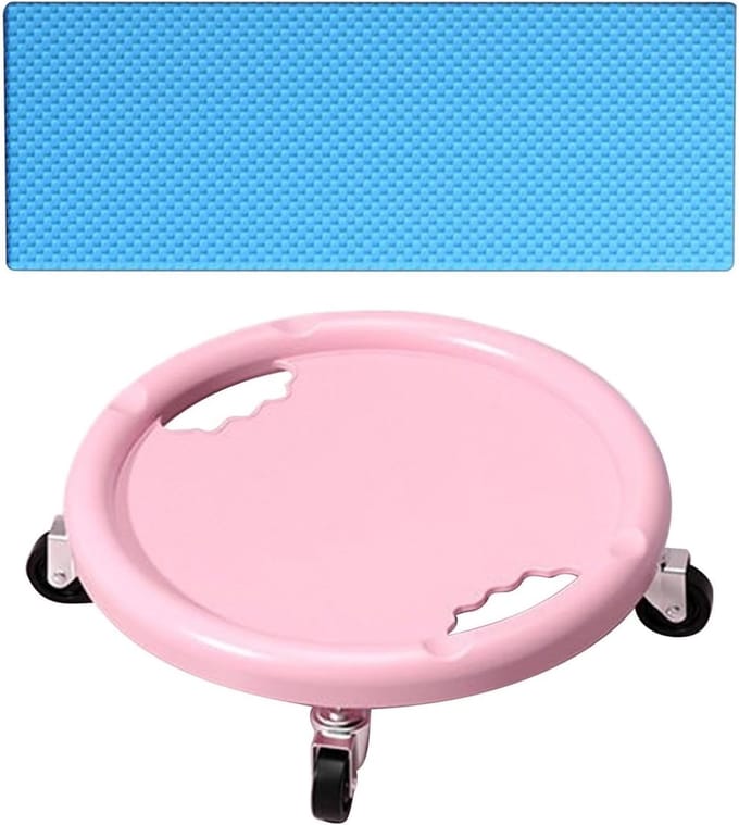 Ab Roller Wheel - Buiktrainer Core Slider - Core Training - 360 Spinner Wielen - 28x28x8 cm - roze