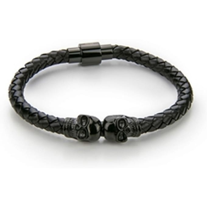 Monomen Men's Genuine Nappa Leather Bracelet MM10827BB