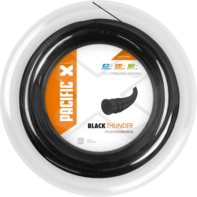 Pacific Black Thunder Rol Snaren 200m-Zwart