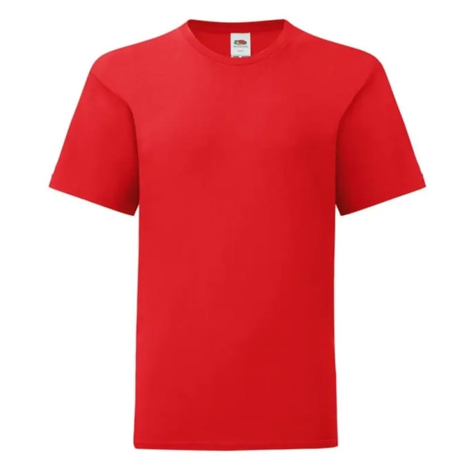 Fruit of the Loom - Kids´ Iconic T - Red - 164
