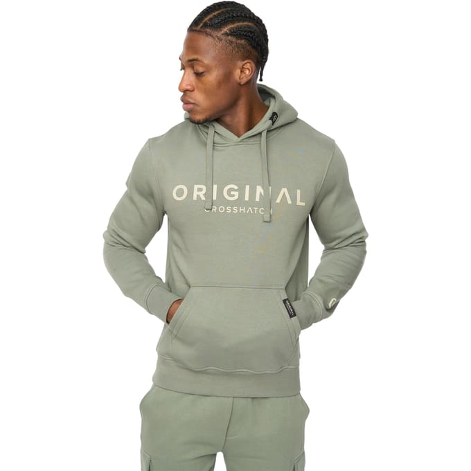 Crosshatch Heren Bardon Hoodie (Olijf)