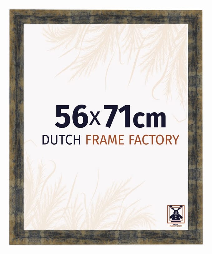 Fotolijst 56x71 cm - MDF - Blauw Goud Gemeleerd - Praag