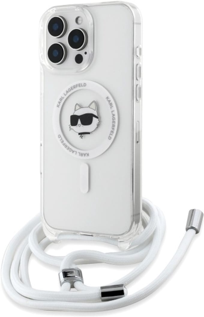 Karl Lagerfeld Choupette Serie - Transparante iPhone 16 Pro Hoes - MagSafe - Design