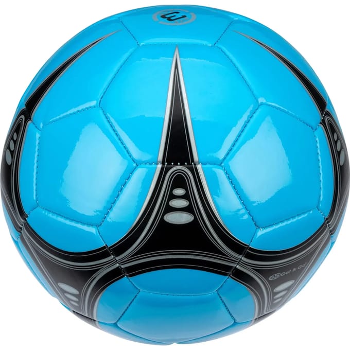Get & Go Mini Voetbal - Blauw/Zwart - Maat 3 - Ca. 19 cm - PVC