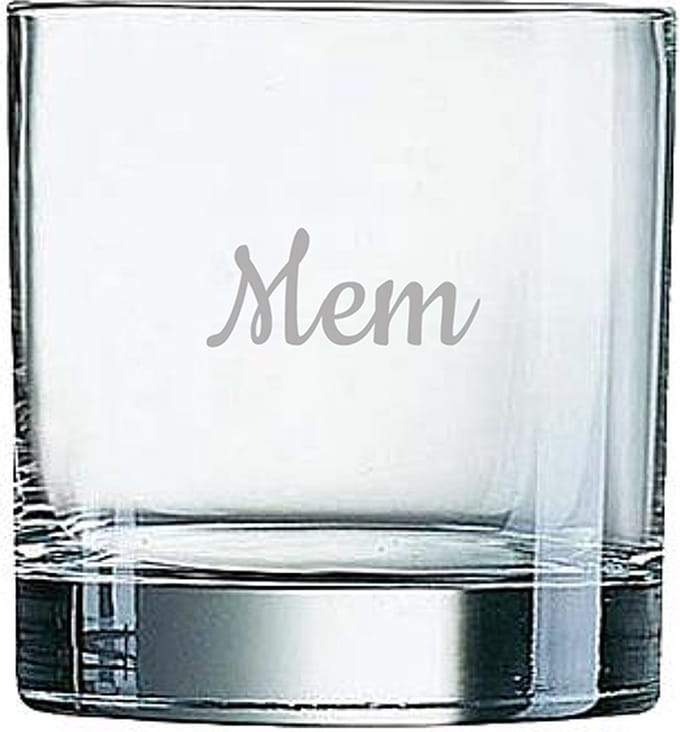 Gegraveerde Whiskeyglas 38cl Mem