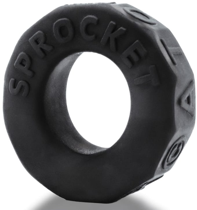Oxballs - Sprocket Cockring - Night Edition - Siliconen/TPR - Zwart