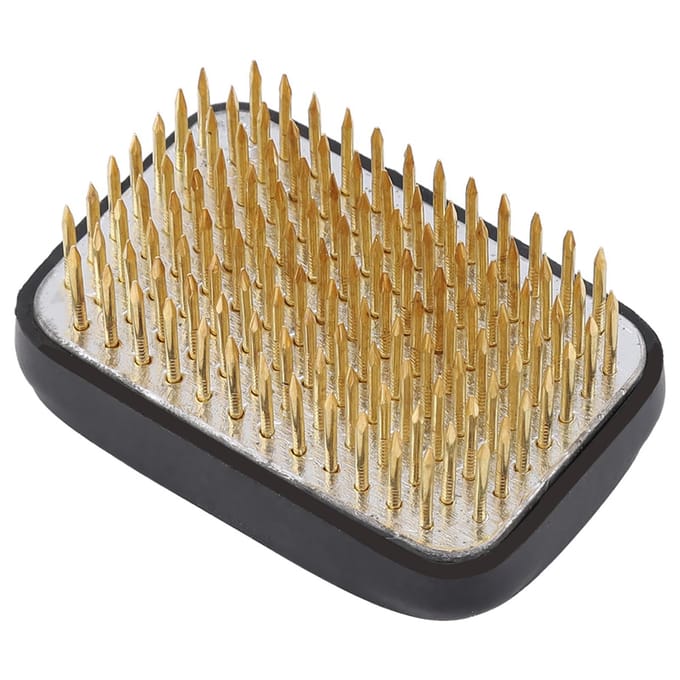 Vierkante Bloemschikspeld Ikebana Kenzan Bloemdecoratie Fixeerschikgereedschap beige