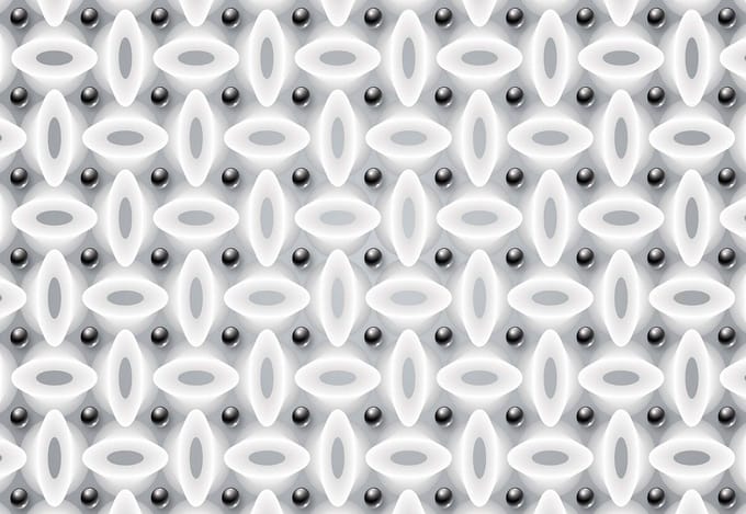 Fotobehang Abstract Pattern Modern Black White | XL - 208cm x 146cm | 130g/m2 Vlies