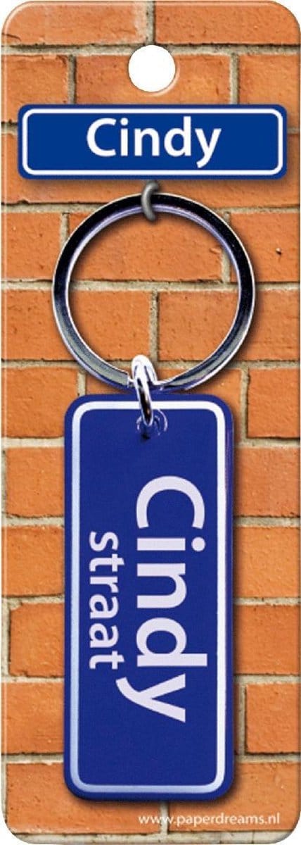 Paper Dreams Sleutelhanger Cindy Straat 9 X 3 Cm Staal Blauw