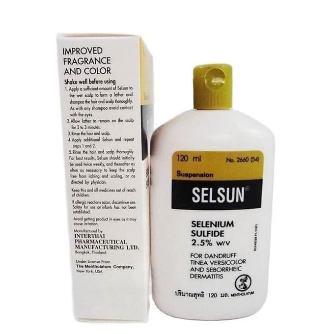 Anti-roos shampoo - Selsun sulfide 2,5% - 2 x 120 ml - Tegen roos - Tegen haaruitval
