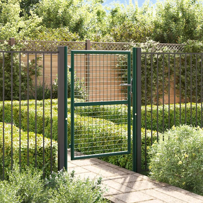 vidaXL - Hekpoort - staal - 100x125 - cm - groen