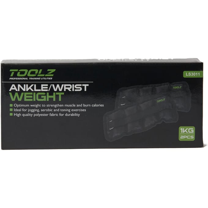 TOOLZ Wrist/Ankle Weight 1kg-2pcs Gewichtsmanchetten-Zwart