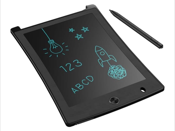 SILVERCREST® LCD-schrijfbord Blauw - 8,5", LCD scherm -  2 magneten op de achterkant