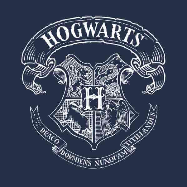 Harry Potter Hogwarts Crest T-shirt - Navy - S