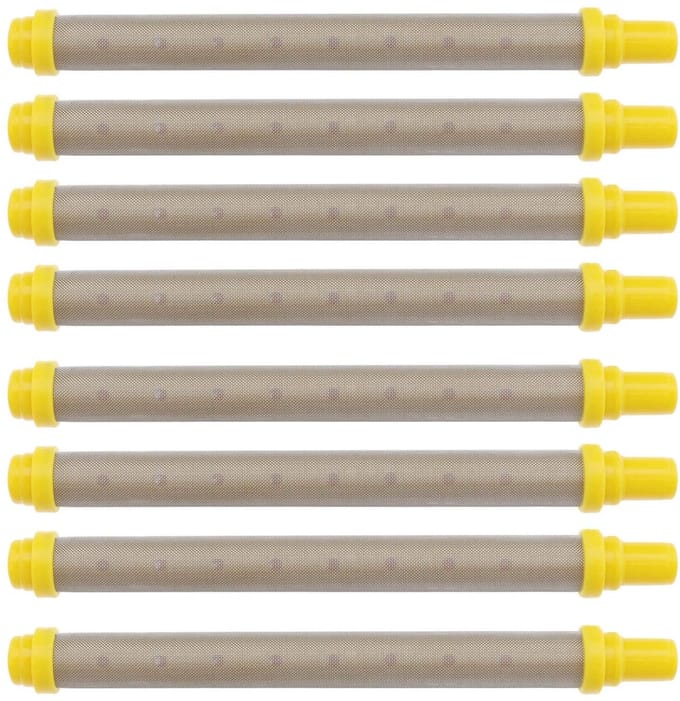 Allecto - Spray Lance Filterelementen - 100 Mesh - 8 Stuks - Geel
