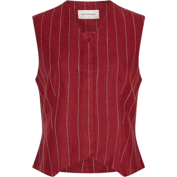 Bodywarmer van linnenmix model 'Claritte'