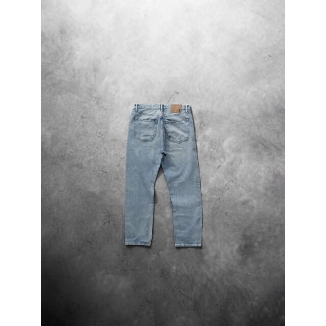 -1 Nordic Jeans Sky blue basic relaxed leg deep blue denim