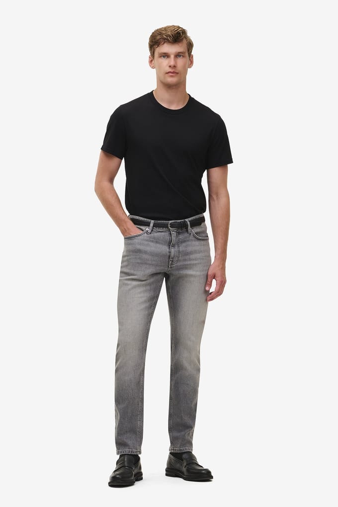 No Label Yamane Midweight Cotton-stretch Grey Größe: W29L32 | Slim Jeans Outlet | Herren | Grau