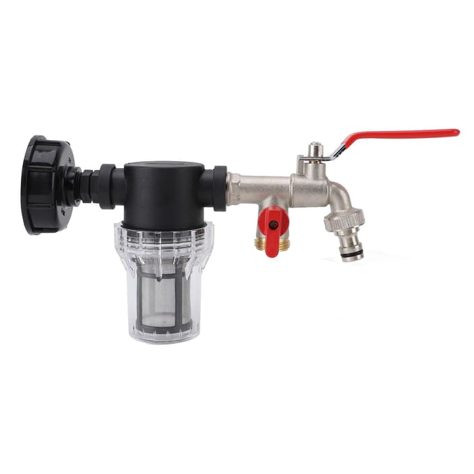 Waterfilter Voor IBC Tank Kraanadapter Ton Vat Aansluiting Tuinirrigatie Aquarium Pomp Water gray