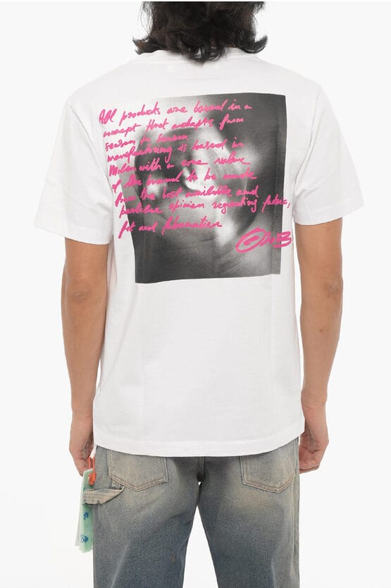 Gebroken wit Tornado-type slim-fit wit T-shirt