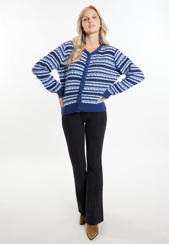 IZIA Vest Dames Navy Veelkleurig