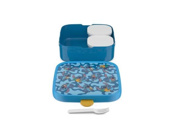 Mepal Bento lunchbox groot Campus - 1.25 l - Inclusief 2 uitneembare lekdichte bentobakjes & vorkje - Stitch