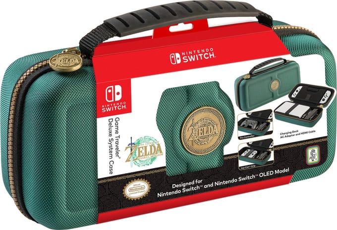 RDS Industries Switch OLED Official Traveler System Case Zelda Groen